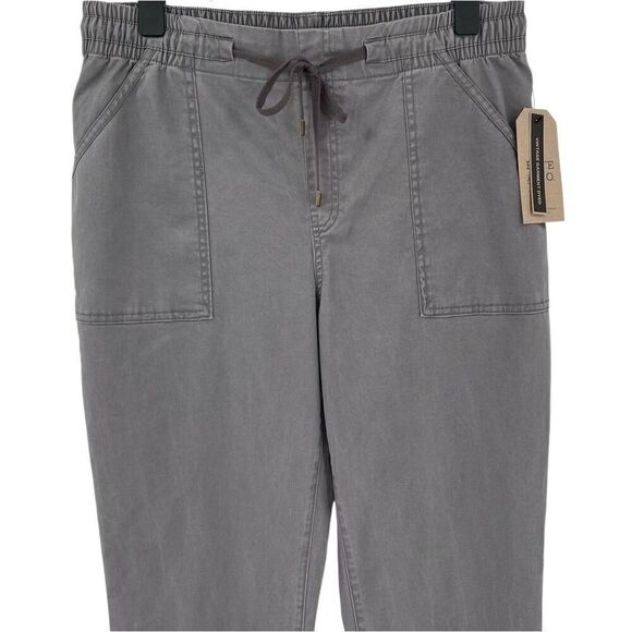 Frye And Co Mid Rise Jogger Pant Elastic Waist Storm Cloud Grey Women Large NWT - Picture 3 of 9